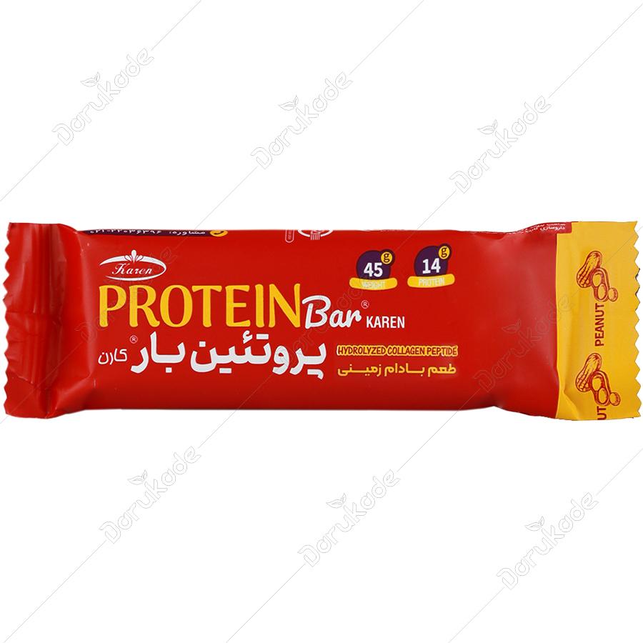 پروتئین بار 45 گرمی بادام زمینی