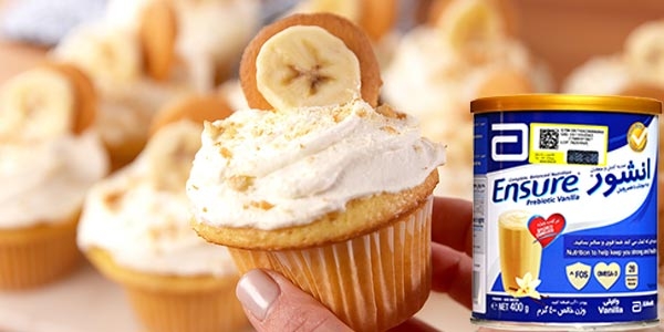 طرز تهیه کیک فنجانی موزی با پودر Ensure