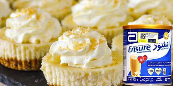 طرز تهیه کیک فنجانی پنیری با پودر Ensure