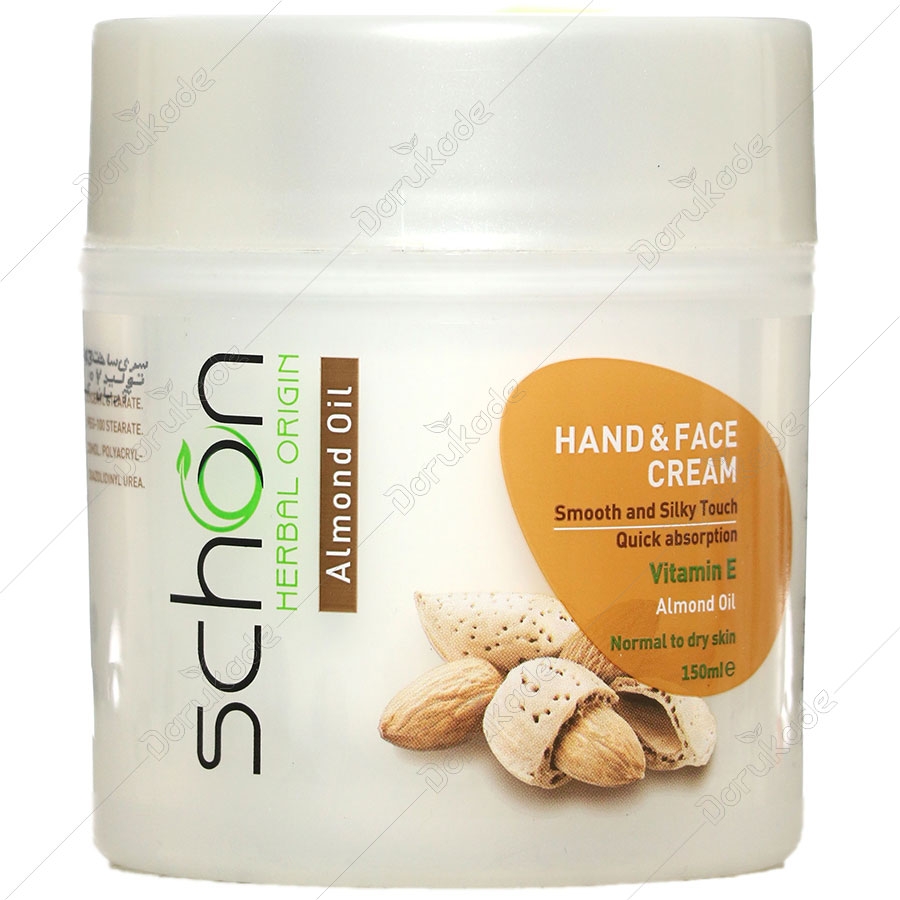 کرم دست و صورت با عصاره بادام 150 میلی لیتر