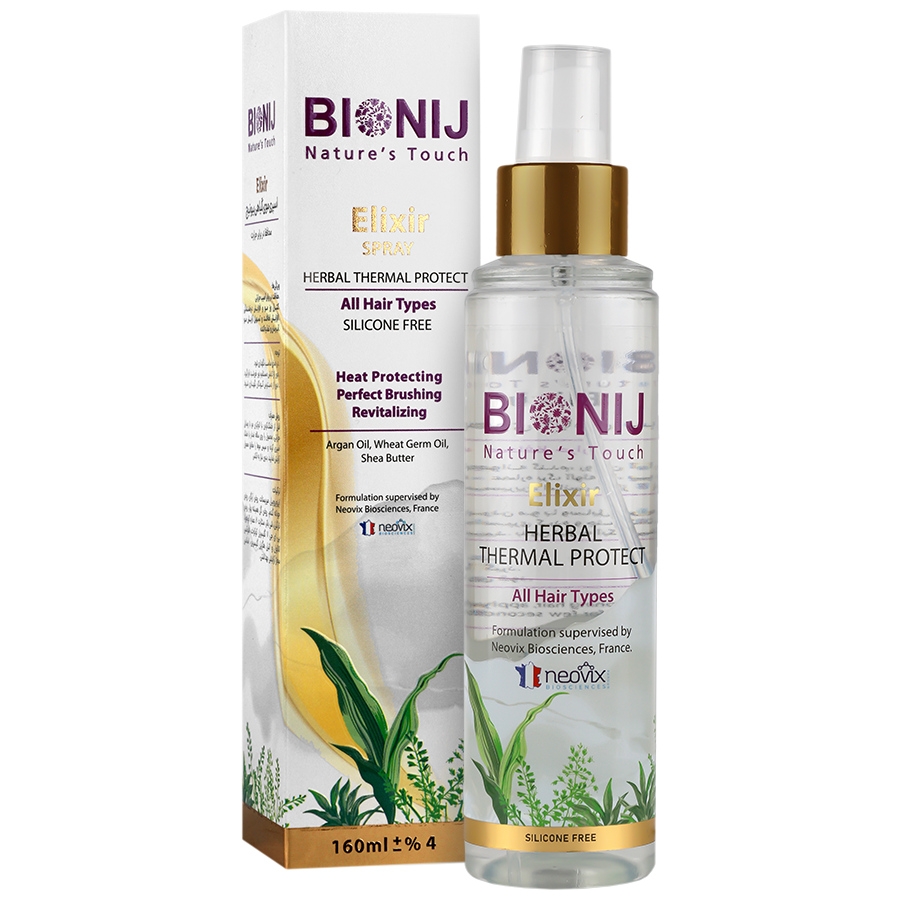 اسپری موی گیاهی الکسیر محافظ حرارتی