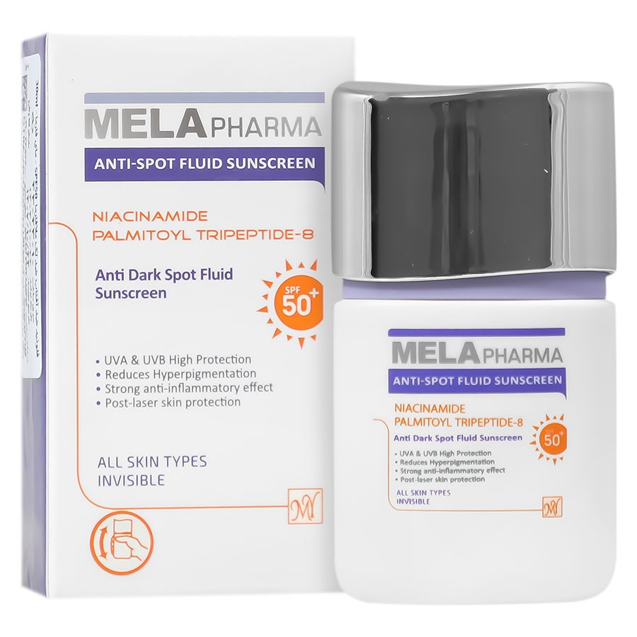 فلوئید ضد آفتاب و ضد لک ملافارما SPF50