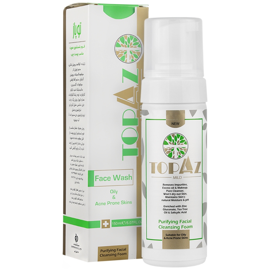 فوم شستشوی صورت توپاز پوست چرب