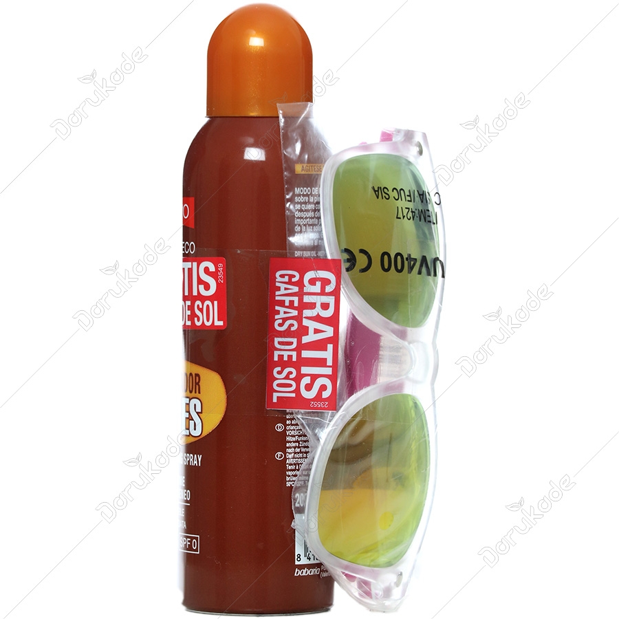 اسپری برنزه کننده سریع به همراه عینک آفتابی