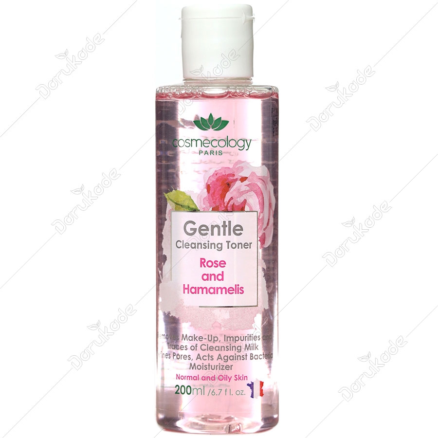 تونر ملایم پاک کننده صورت رز و هاماملیس