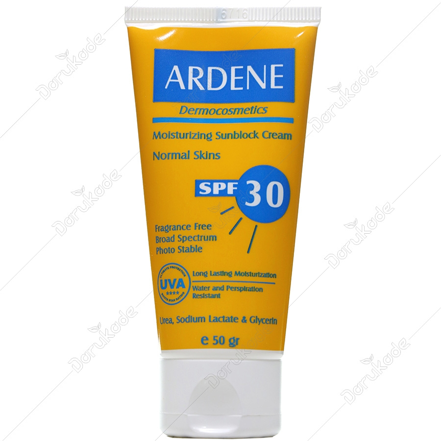 کرم ضد آفتاب مرطوب کننده SPF30 آردن