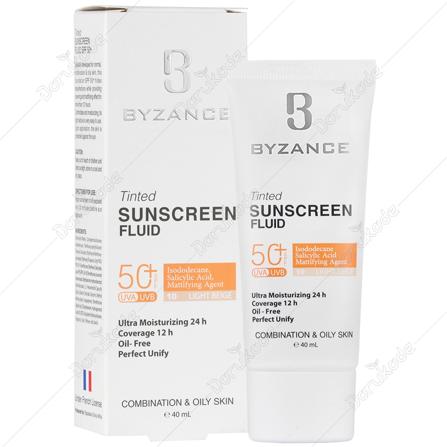 فلوئید ضد آفتاب رنگی SPF50 پوست چرب