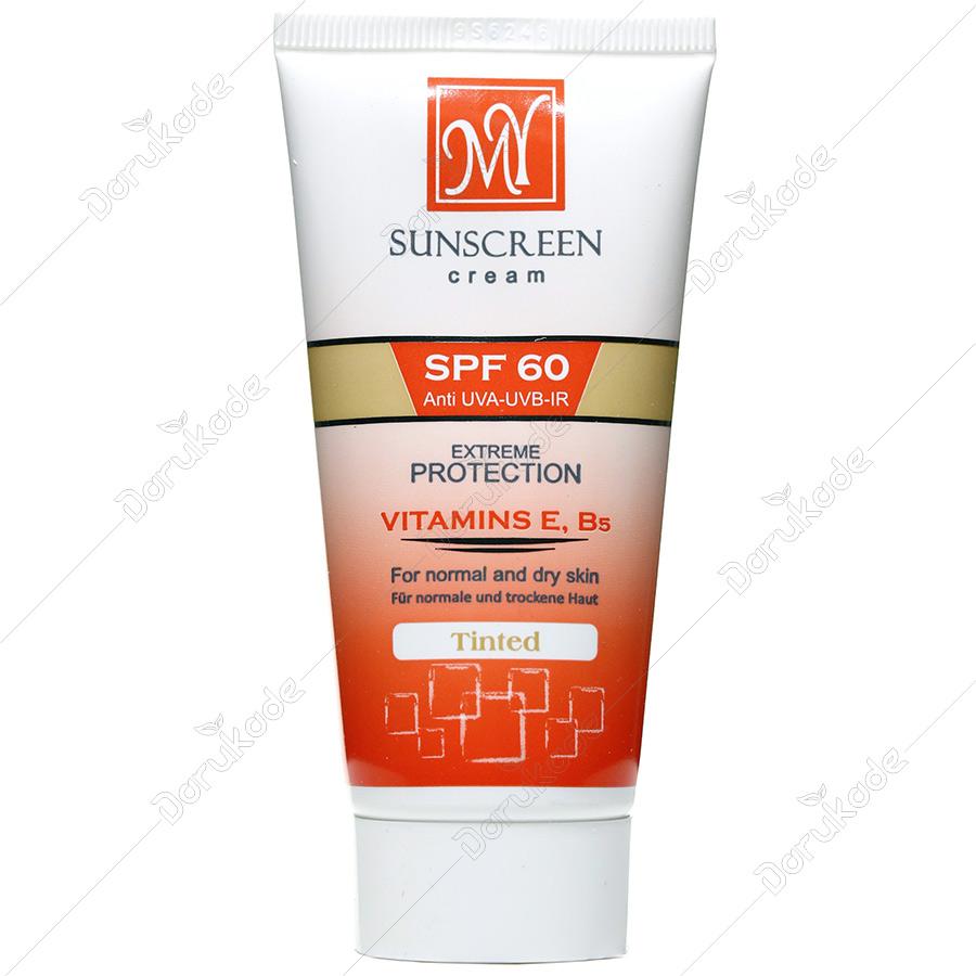 کرم ضد آفتاب رنگی SPF60 مناسب پوست نرمال و خشک