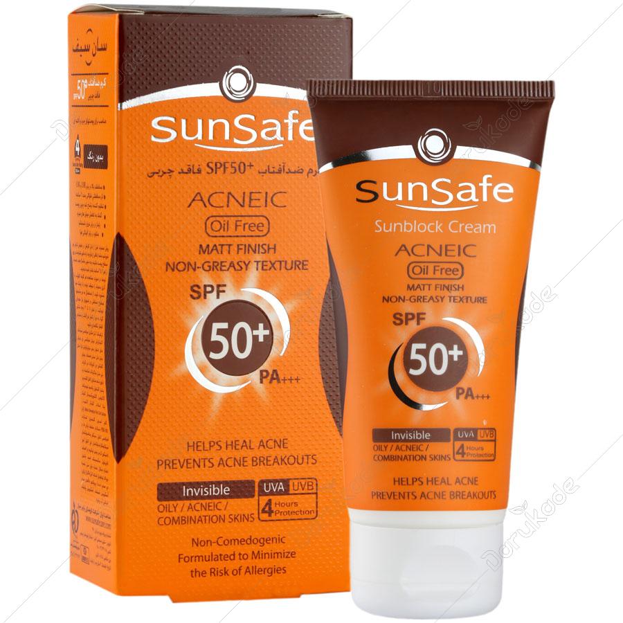 کرم ضد آفتاب آنتی آکنه SPF50 بی رنگ