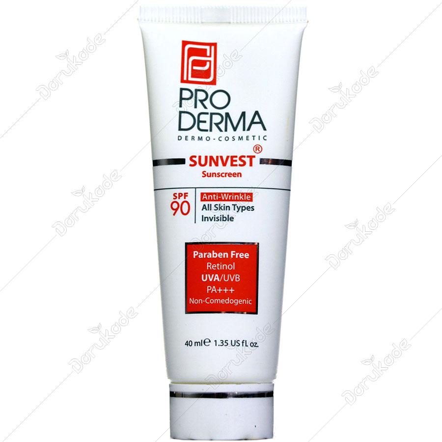 ضد آفتاب و ضد چروک انواع پوست SPF90 سان وست
