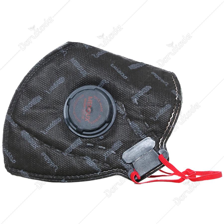 ماسک تنفسی N95 سوپاپ دار به همراه لایه کربن سیاه