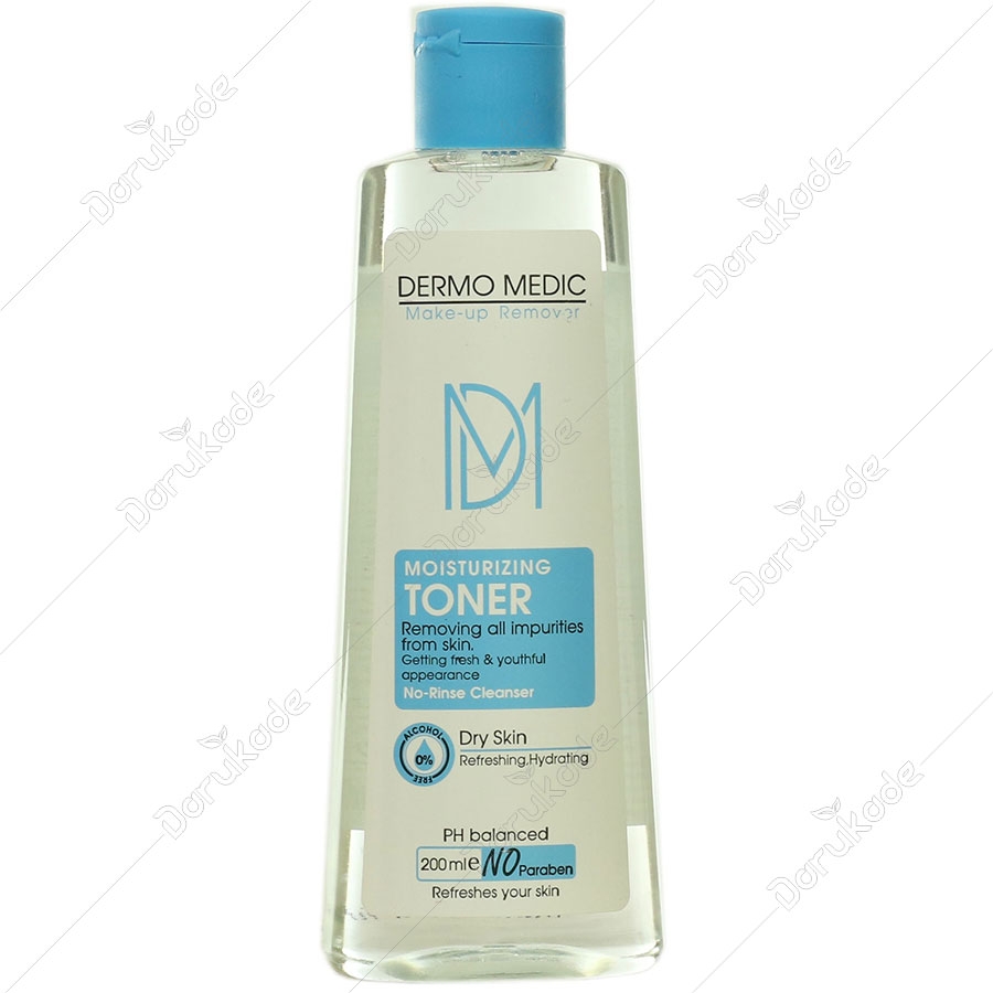 تونر پاک کننده آرایش درمومدیک پوست خشک