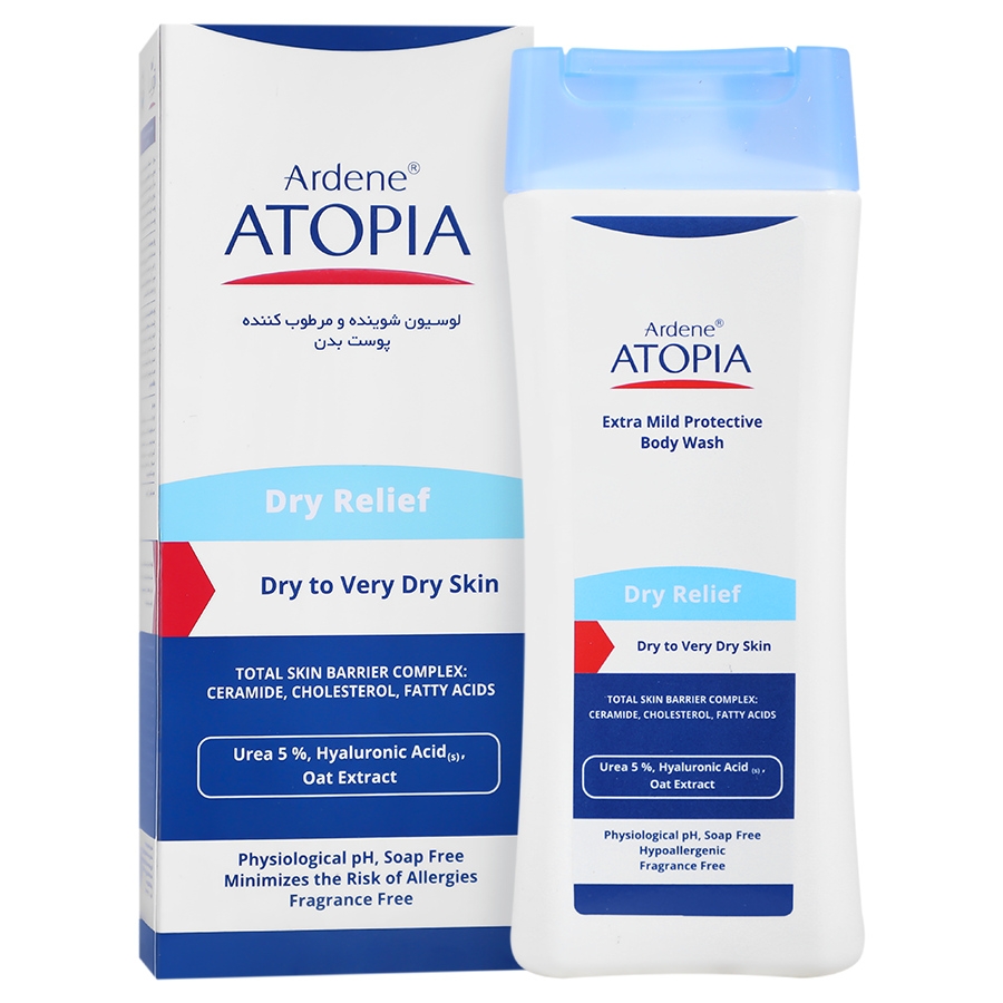 لوسیون شوینده و مرطوب کننده بدن درای ریلیف