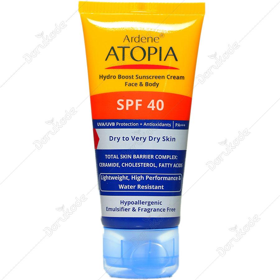 کرم ضد آفتاب رطوبت رسان آتوپیا SPF40