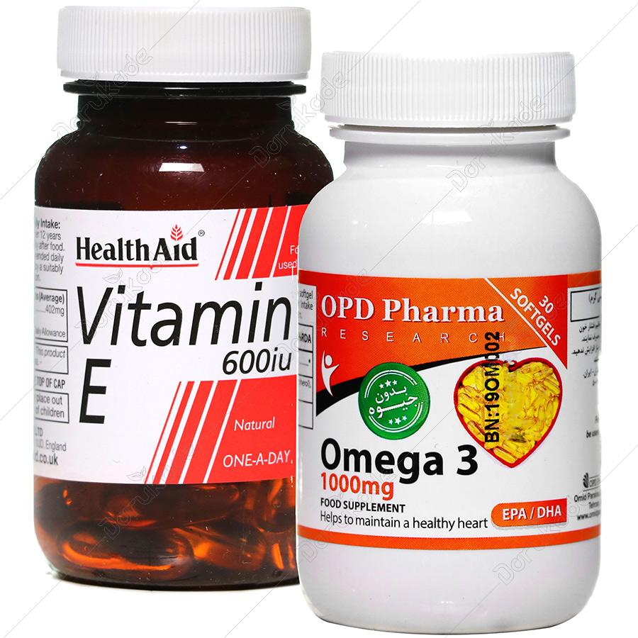پک ویتامین ای و امگا 3
